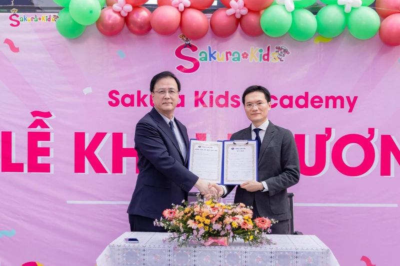 Sakura Kids Akari chính thức khai trương và ký kết  hợp tác chiến lược với Học viện ASO (Nhật Bản)